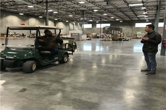 到達客戶公司車間準備動工